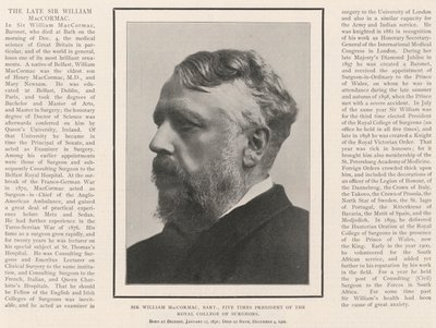 Sir William MacCormac, Baronet, fem gånger president för Royal College of Surgeons av English Photographer