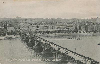 Somerset House och Waterloo Bridge, London av English Photographer