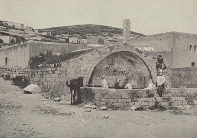 St Marys Well, eller Jungfruns fontän, Nasaret, en plats som ofta besöks av Maria, Vår Herres Moder av English Photographer