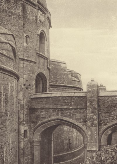 St Mawes Castle, portgången (svartvitt foto) av English Photographer