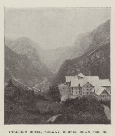 Stalheim Hotel, Norge, brann ner den 20 februari av English Photographer