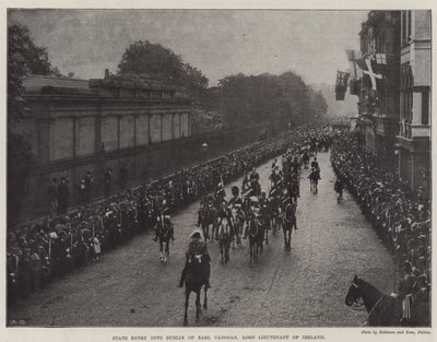 Statlig inträde i Dublin av Earl Cadogan, lordlöjtnant av Irland av English Photographer