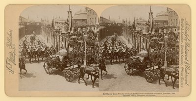 Stereografiskt tryck av Queen Victorias Diamond Jubilee av English Photographer