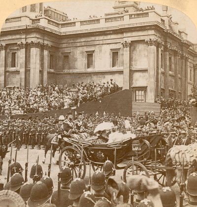 Stereografiskt tryck av Queen Victorias Diamond Jubilee av English Photographer