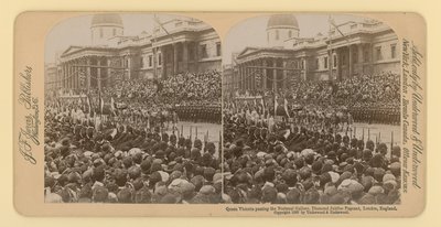 Stereografiskt tryck av Queen Victorias Diamond Jubilee av English Photographer
