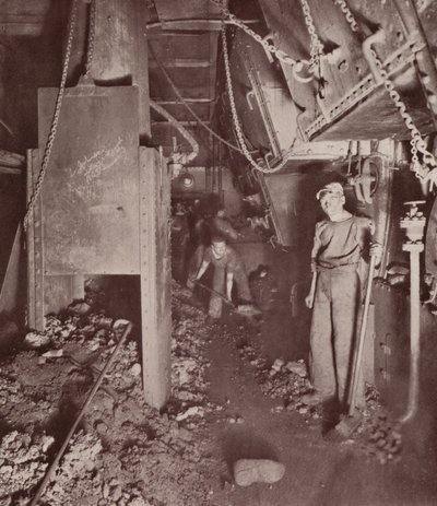 Stokehold av ett slagskepp (svartvitt foto) av English Photographer