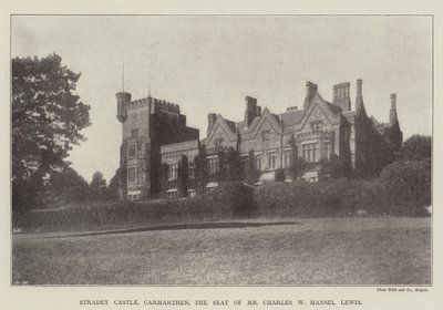 Stradey Castle, Carmarthen, säte för Mr Charles W Mansel Lewis av English Photographer