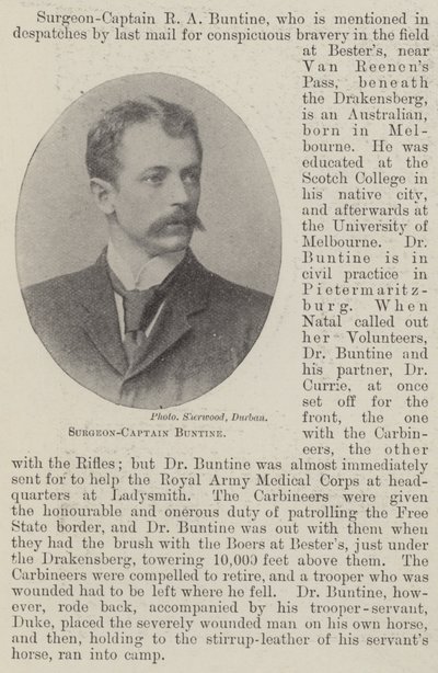 Kirurg-kapten Buntine av English Photographer