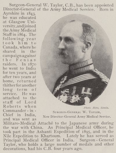 Kirurg-general W Taylor, ny generaldirektör för arméns sjukvård av English Photographer