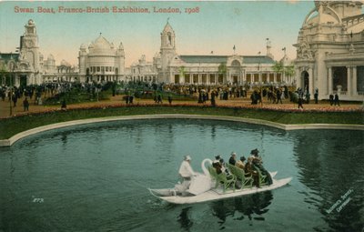Swan Boat, fransk-brittisk utställning, London, 1908 av English Photographer