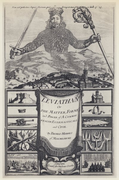 T Hobbes, Leviathan, A Crooke 1651 (s/v foto) av English Photographer