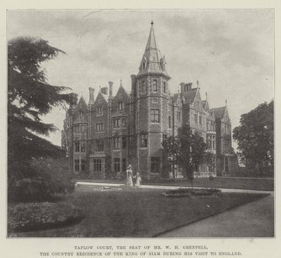Taplow Court, säte för Mr W H Grenfell, lantstället för kungen av Siam under hans besök i England av English Photographer