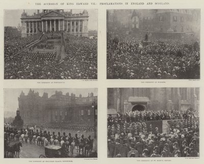 Kung Edward VII:s anslutning, proklamationer i England och Skottland av English Photographer