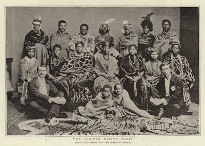 The African Native Choir, som sjöng före H M The Queen på Osborne av English Photographer