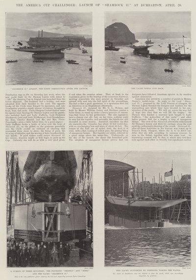 America Cup Challenger, lansering av Shamrock II i Dumbarton, 20 april av English Photographer