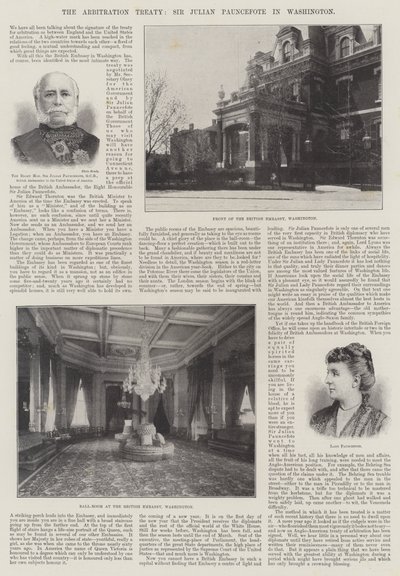 Skiljedomsfördraget, Sir Julian Pauncefote i Washington av English Photographer