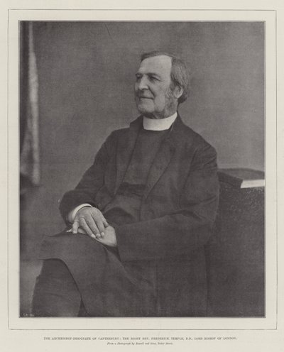 Ärkebiskopen av Canterbury, höger pastor Frederick Temple, DD, Lord Bishop of London av English Photographer