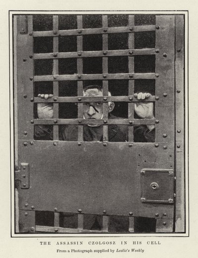 Mördaren Czolgosz i sin cell av English Photographer
