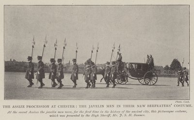 Assize-processionen i Chester, Spjutmännen i sin nya Beefeaters-kostym av English Photographer