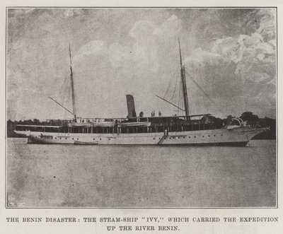 Beninkatastrofen, Steam-Ship Ivy, som förde expeditionen uppför floden Benin av English Photographer