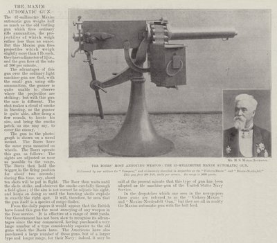 Boers mest irriterande vapen, 37-millimeters Maxim Automatic Gun av English Photographer