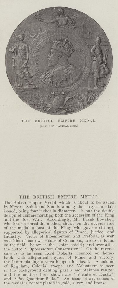 British Empire-medaljen av English Photographer
