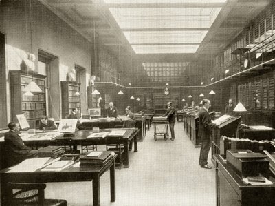 The British Museum Print Room, c.1900, från 