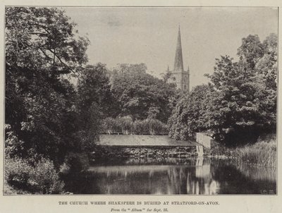 Kyrkan där Shakespeare ligger begravd i Stratford-on-Avon av English Photographer