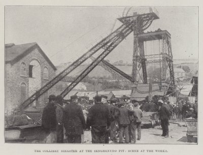 Colliery-katastrofen vid Senghenydd-gropen, Scene at the Works av English Photographer