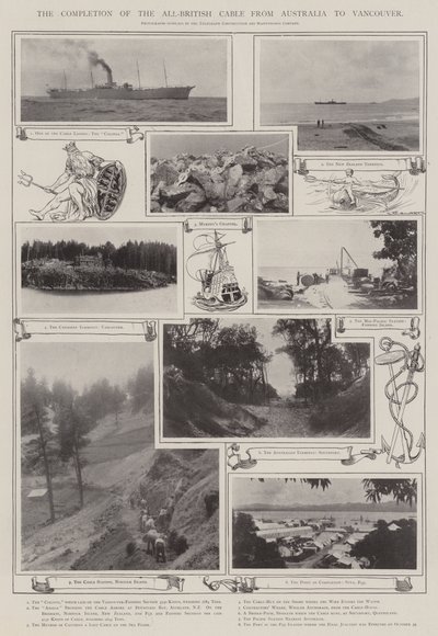 Färdigställandet av den helt brittiska kabeln från Australien till Vancouver av English Photographer