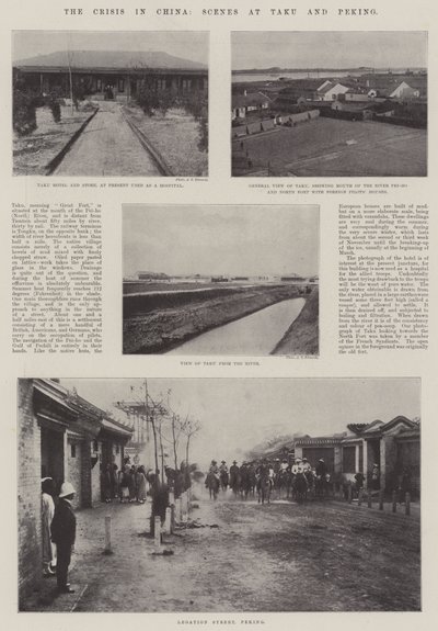 Krisen i Kina, scener i Taku och Peking av English Photographer