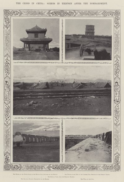 Krisen i Kina, scener i Tientsin efter bombardementet av English Photographer
