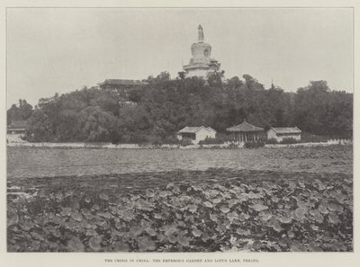 Krisen i Kina, Emperors Garden och Lotus Lake, Peking av English Photographer