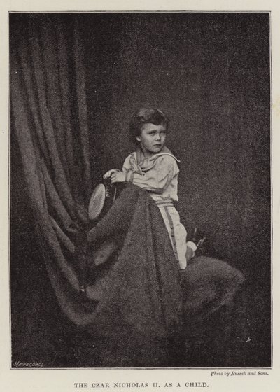 Tsaren Nicholas II som ett barn av English Photographer