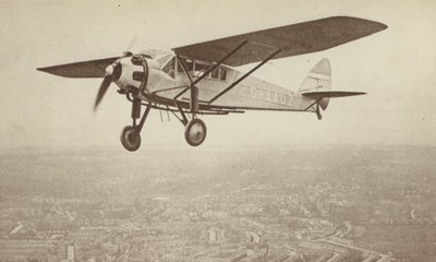 De Havilland "Hawk-Moth" (svartvitt foto) av English Photographer