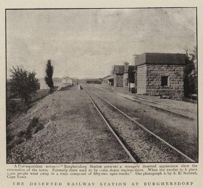 Den öde järnvägsstationen i Burghersdorp av English Photographer