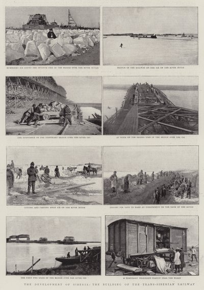 Utvecklingen av Sibirien, byggandet av den transsibiriska järnvägen av English Photographer