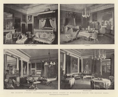 Diamond Jubilee, boende för kungliga gäster på Buckingham Palace, Belgian Rooms av English Photographer