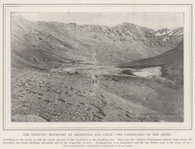 Argentinas och Chiles omtvistade gräns, Andernas Cordillera av English Photographer