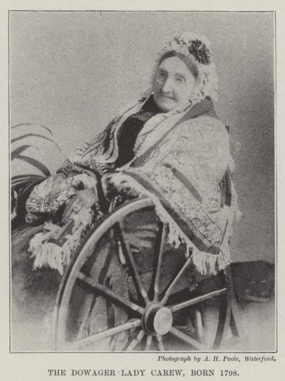 Änkedamen Carew, född 1798 av English Photographer