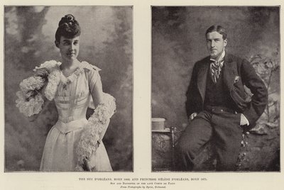 Duc dOrleans, född 1869, och prinsessan Helene dOrleans, född 1871, son och dotter till framlidne Comte de Paris av English Photographer