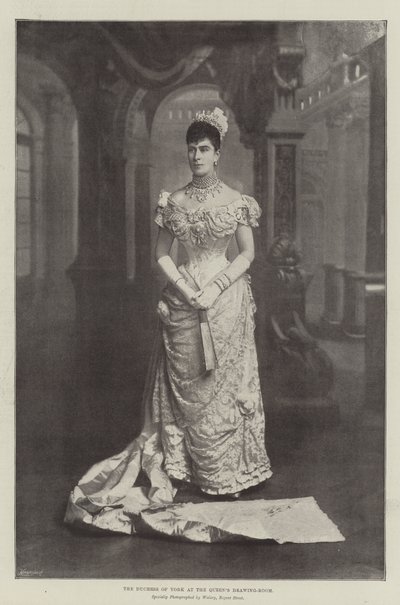 Hertiginnan av York i Queens Drawing Room av English Photographer