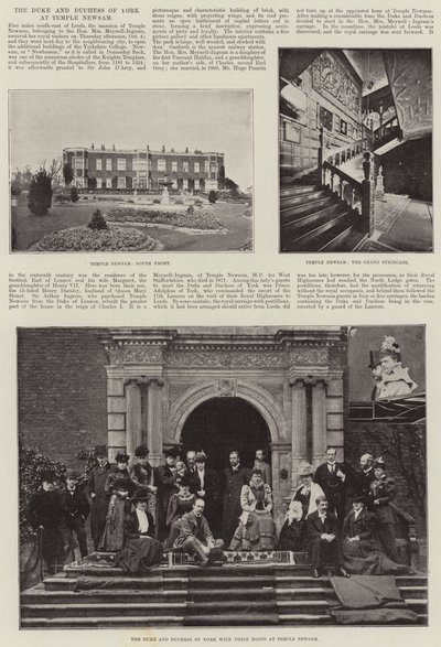 Hertigen och hertiginnan av York vid Temple Newsam av English Photographer