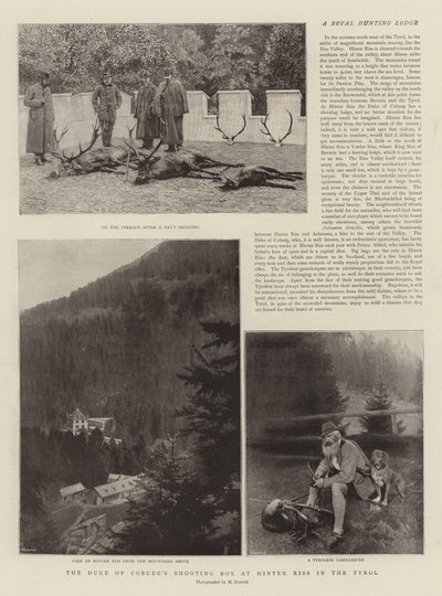 The Duke of Coburgs Shooting Box på Hinter Riss i Tyrolen av English Photographer