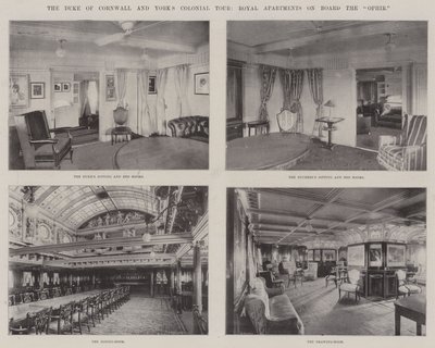 The Duke of Cornwall och Yorks Colonial Tour, Royal Apartments ombord på Ophir av English Photographer