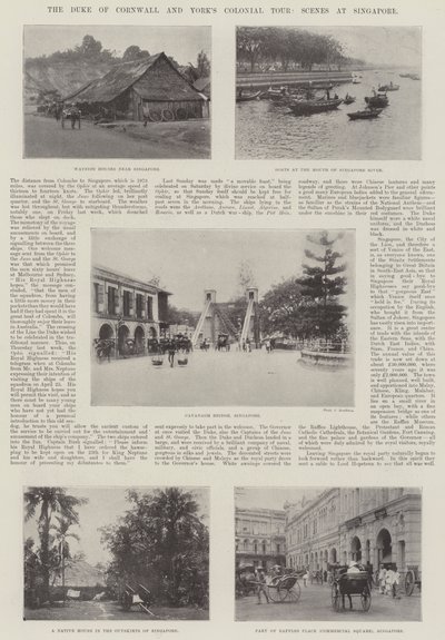The Duke of Cornwall och Yorks Colonial Tour, scener i Singapore av English Photographer