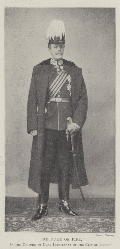 Hertigen av Fife, i uniformen av Lord Lieutenant of City of London av English Photographer