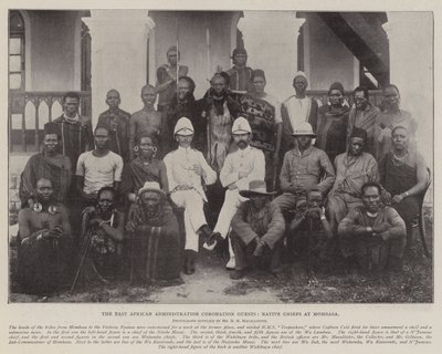 The East American Administration Coronation Guests, Native Chiefs at Mombasa av English Photographer