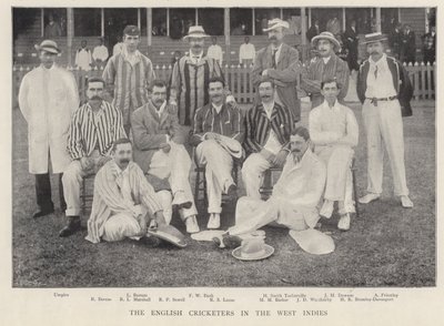 De engelska cricketspelarna i Västindien, 1895. av English Photographer