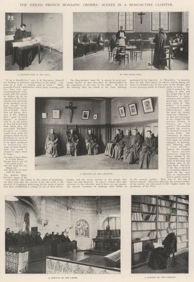 De förvisade franska klosterorden, scener i ett benediktinerkloster av English Photographer